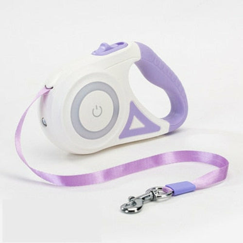 Automatic Retractable Dog Leash with LED Lighting