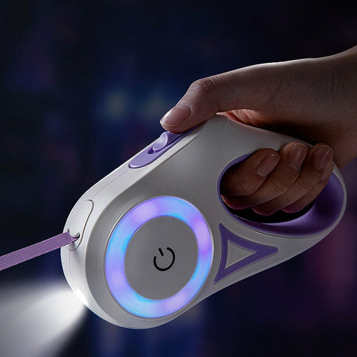 Automatic Retractable Dog Leash with LED Lighting