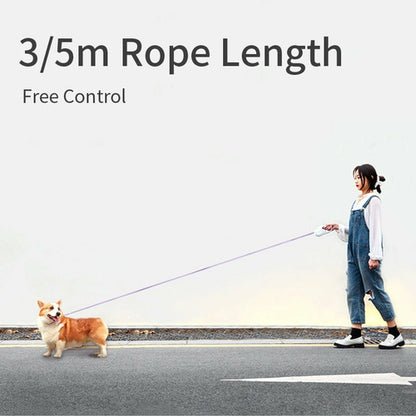 Automatic Retractable Dog Leash with LED Lighting