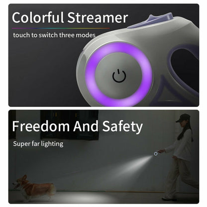 Automatic Retractable Dog Leash with LED Lighting