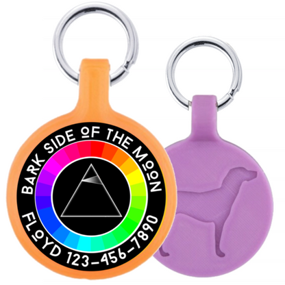 “Bark Side of the Moon” Pet ID Tag (Eco Plastic)